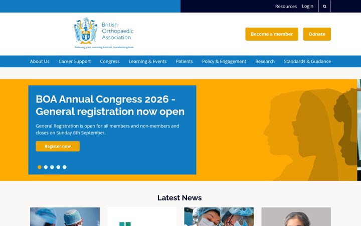 Screenshot of boa.ac.uk