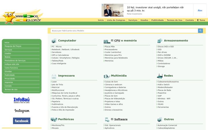 Screenshot of boadica.com.br