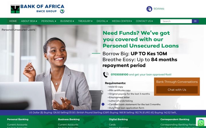 Captura de ecrã de boakenya.com