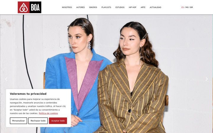 Captura de ecrã de boamusica.com