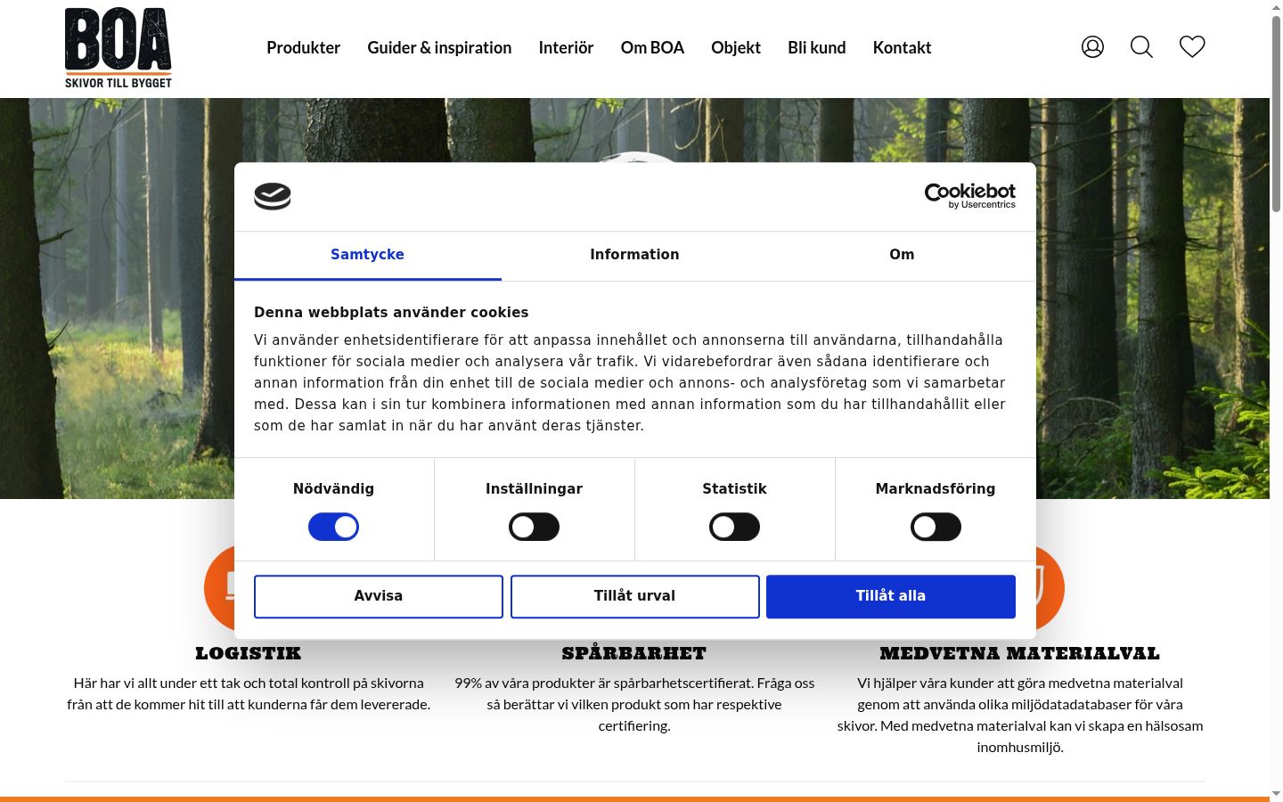 Screenshot des Einwilligungsbanners vor jeglicher Interaktion