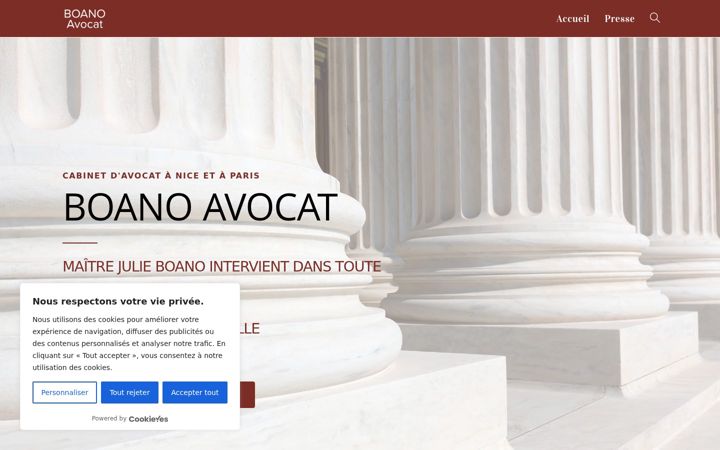 Screenshot of boano-avocat.fr