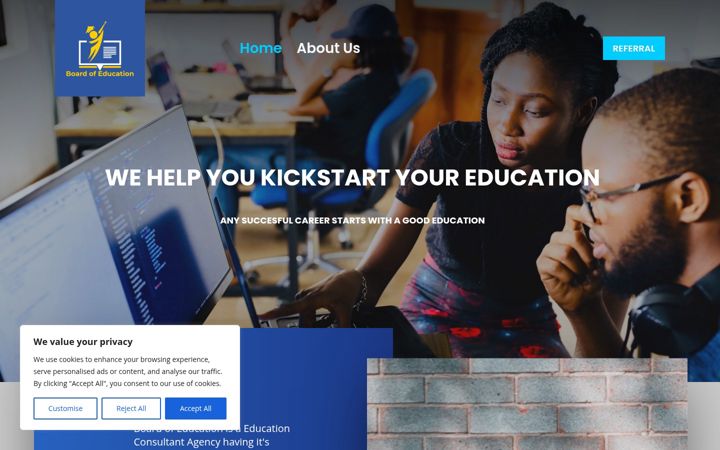 Screenshot of board-of-education.co.uk