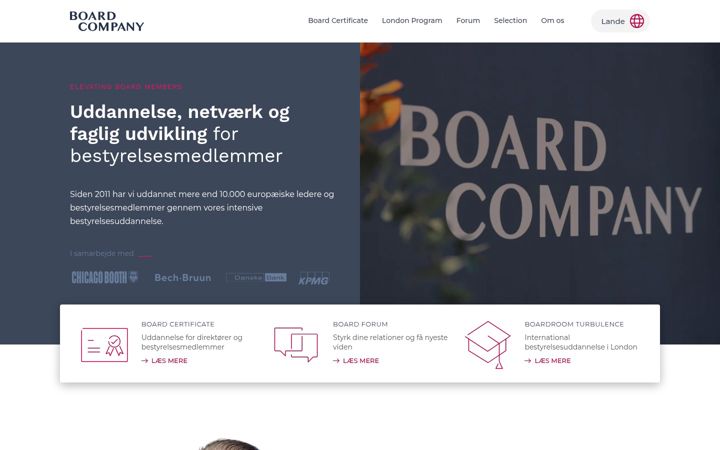 Screenshot of board.dk