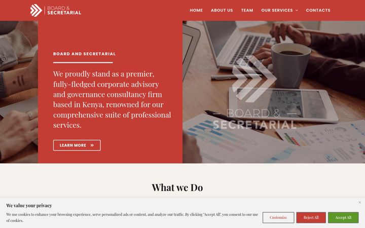 Screenshot of boardandsecretarial.co.ke
