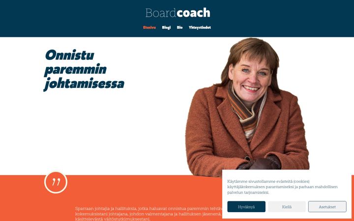 Captură de ecran a boardcoach.fi