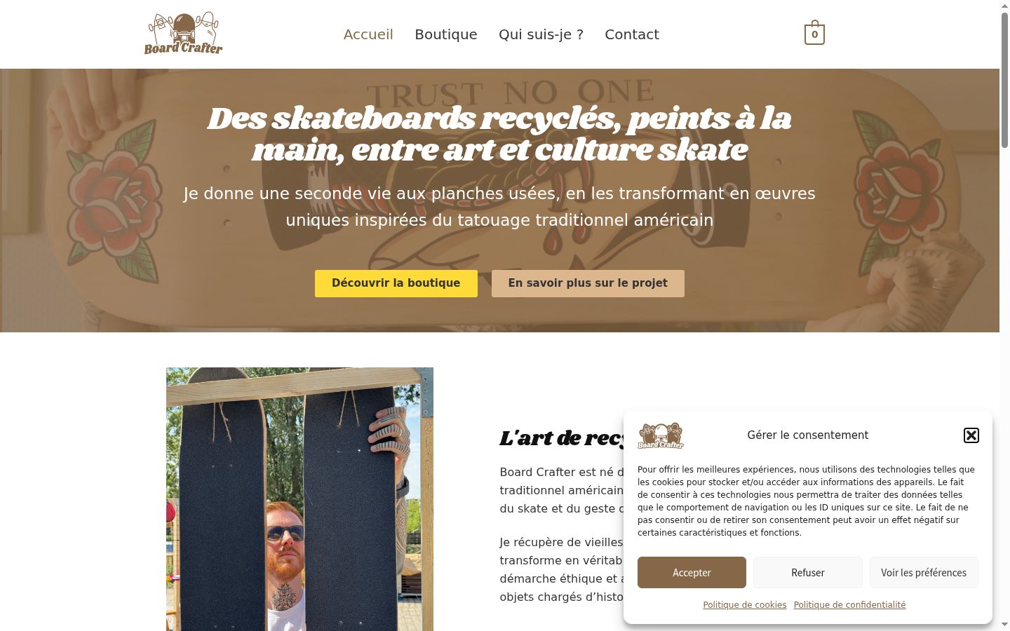 Screenshot of the consent banner shown before any interaction