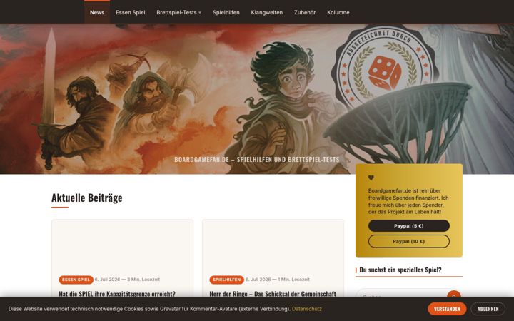 Screenshot of boardgamefan.de