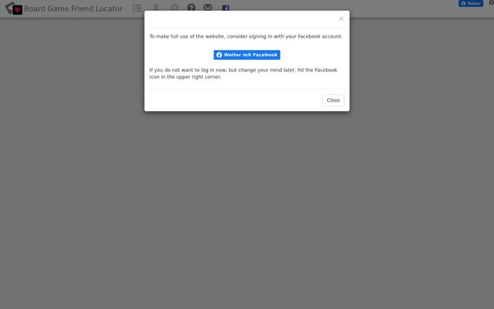 Screenshot of boardgamefriendlocator.de