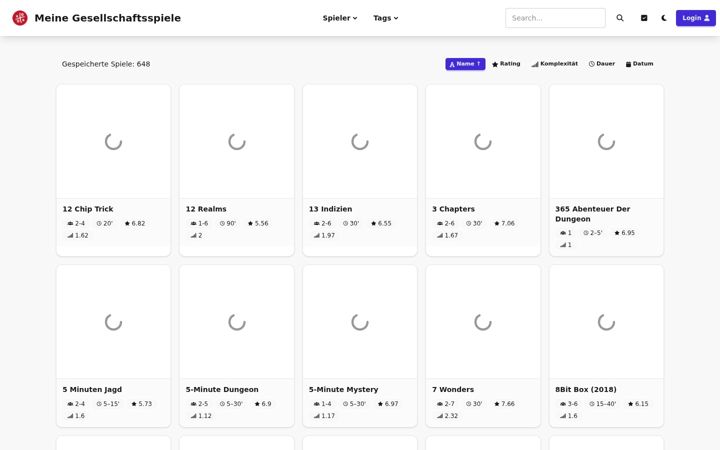 Screenshot of boardies.de