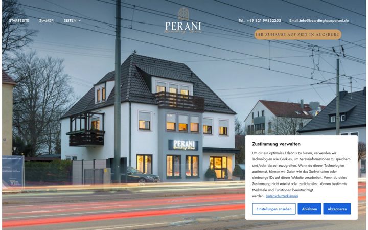 Screenshot of boardinghaus-perani.de