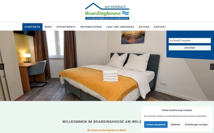 Screenshot of boardinghouse-am-welzbach.de