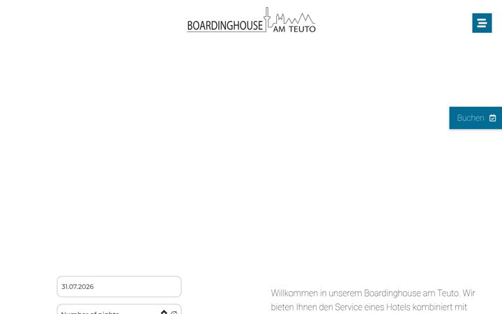 Screenshot of boardinghouse-teuto.de