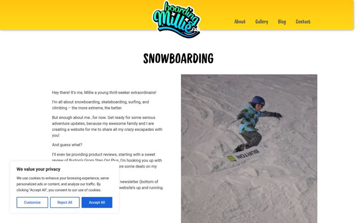 Capture d'écran de boardingmillie.com