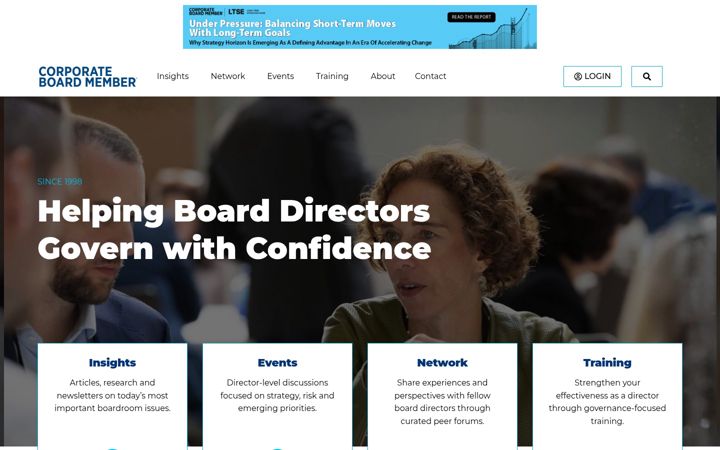 Snimka zaslona za boardmember.com