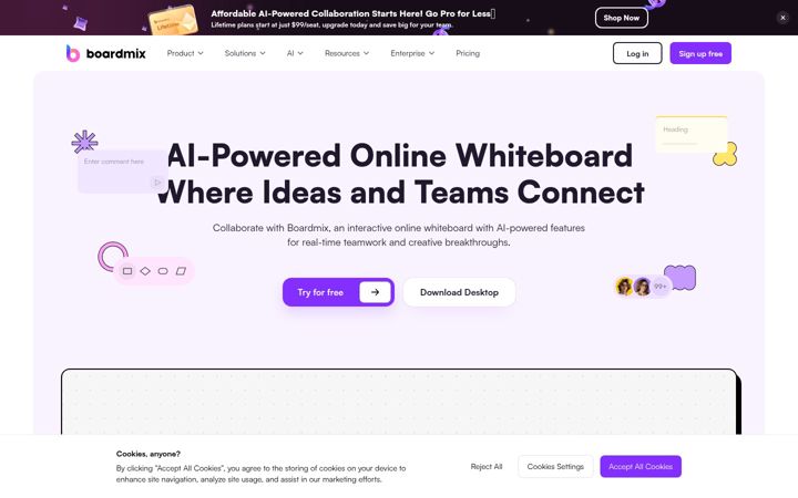 Screenshot of boardmix.com