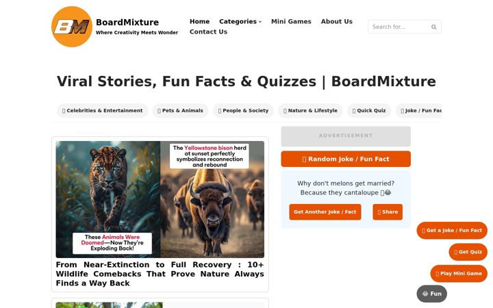 Screenshot of boardmixture.com