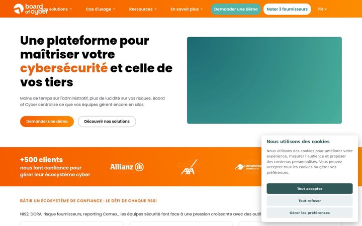Snimka zaslona za boardofcyber.io