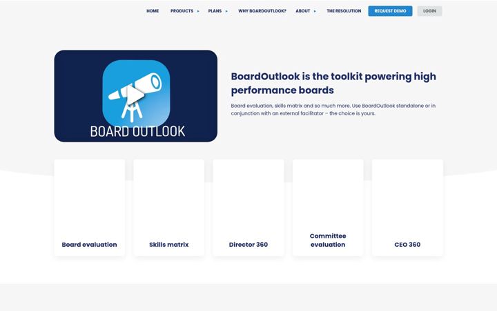 Screenshot of boardoutlook.com