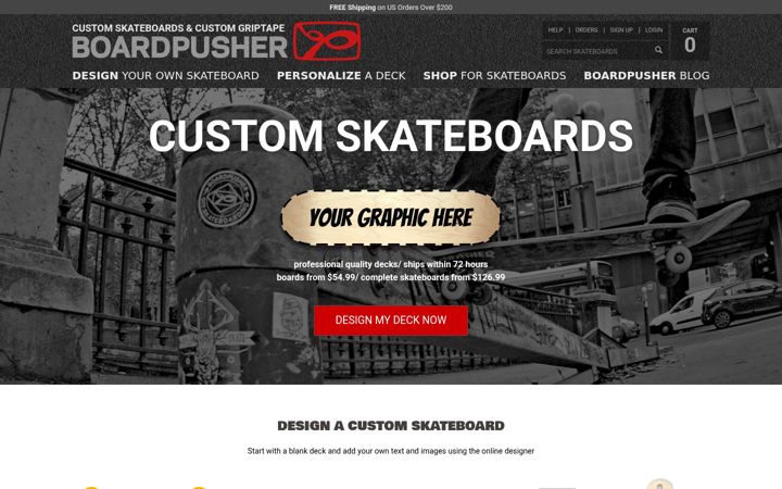 Screenshot of boardpusher.com