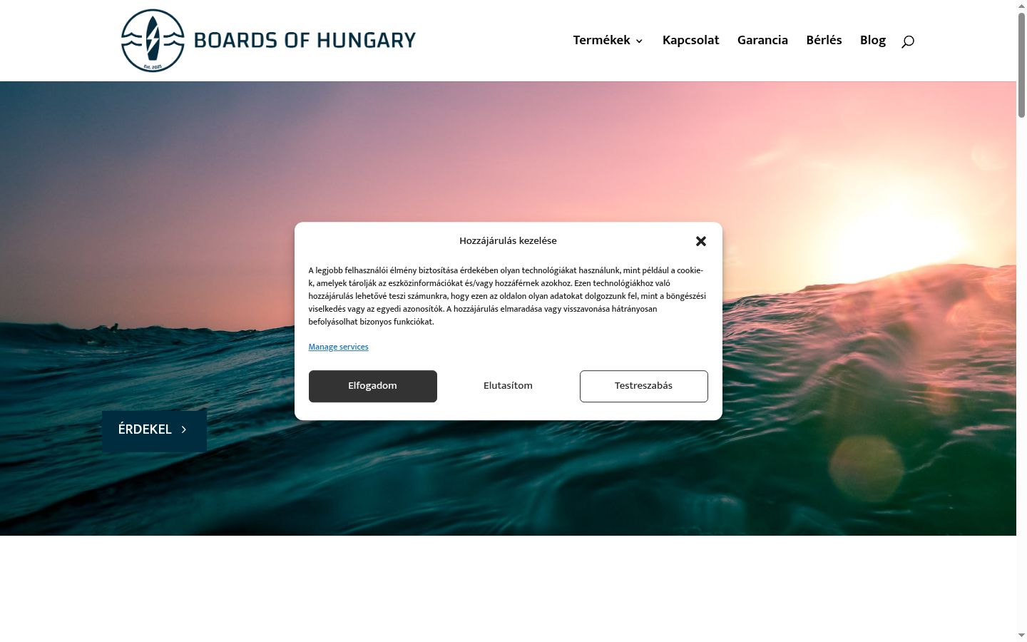 Screenshot of the consent banner shown before any interaction