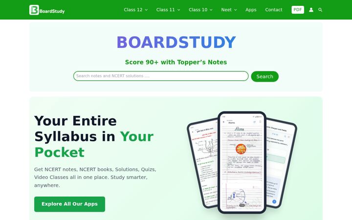 Screenshot di boardstudy.in
