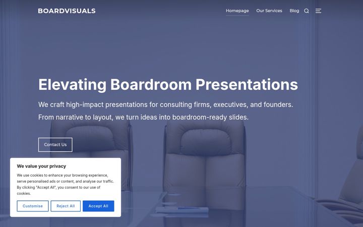Screenshot of boardvisuals.com