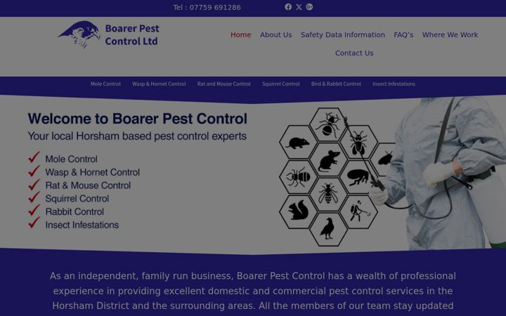 Screenshot of boarerpestcontrol.co.uk