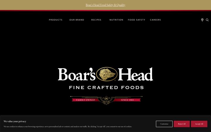 Screenshot of boarshead.com