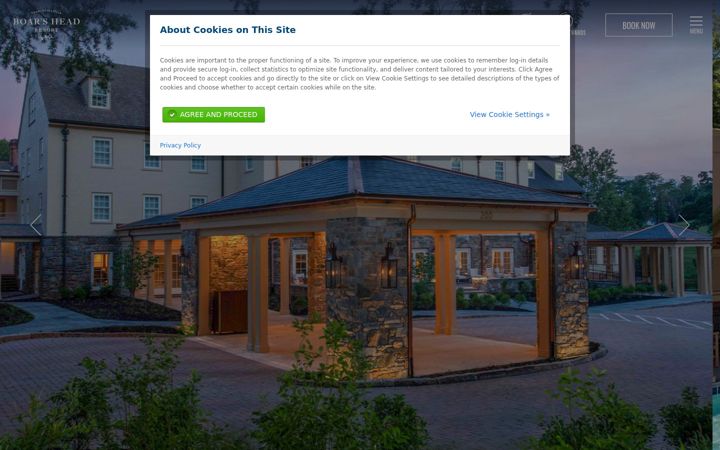 Screenshot of boarsheadresort.com