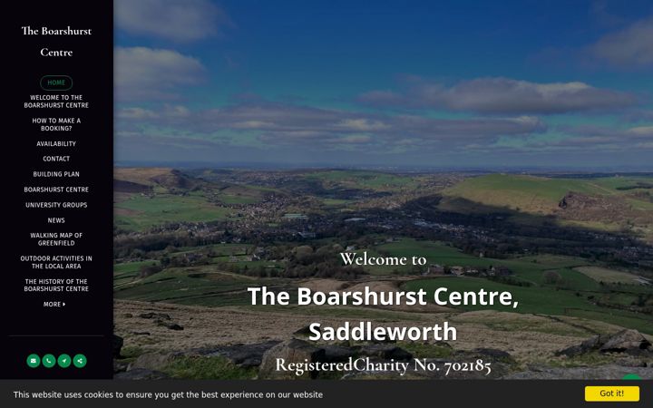Screenshot of boarshurstcentre.org