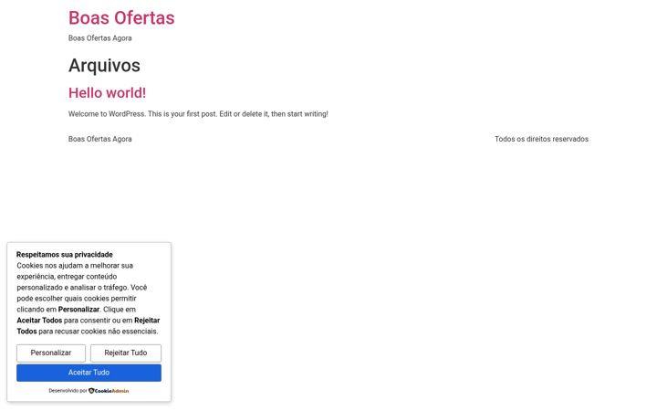 Screenshot of boasofertasagora.com.br