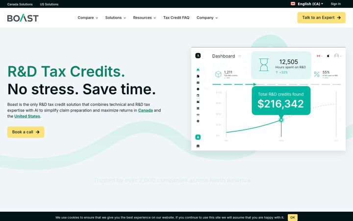 Screenshot of boast.ai