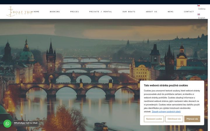 Skærmbillede af boat-cruises-prague.cz