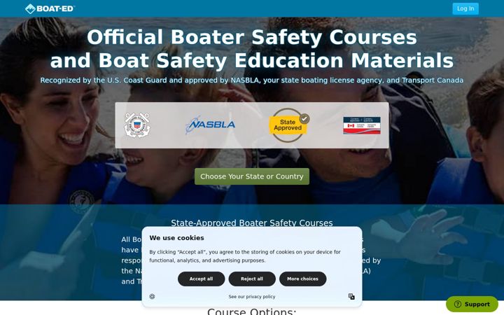 Snímek obrazovky boat-ed.com