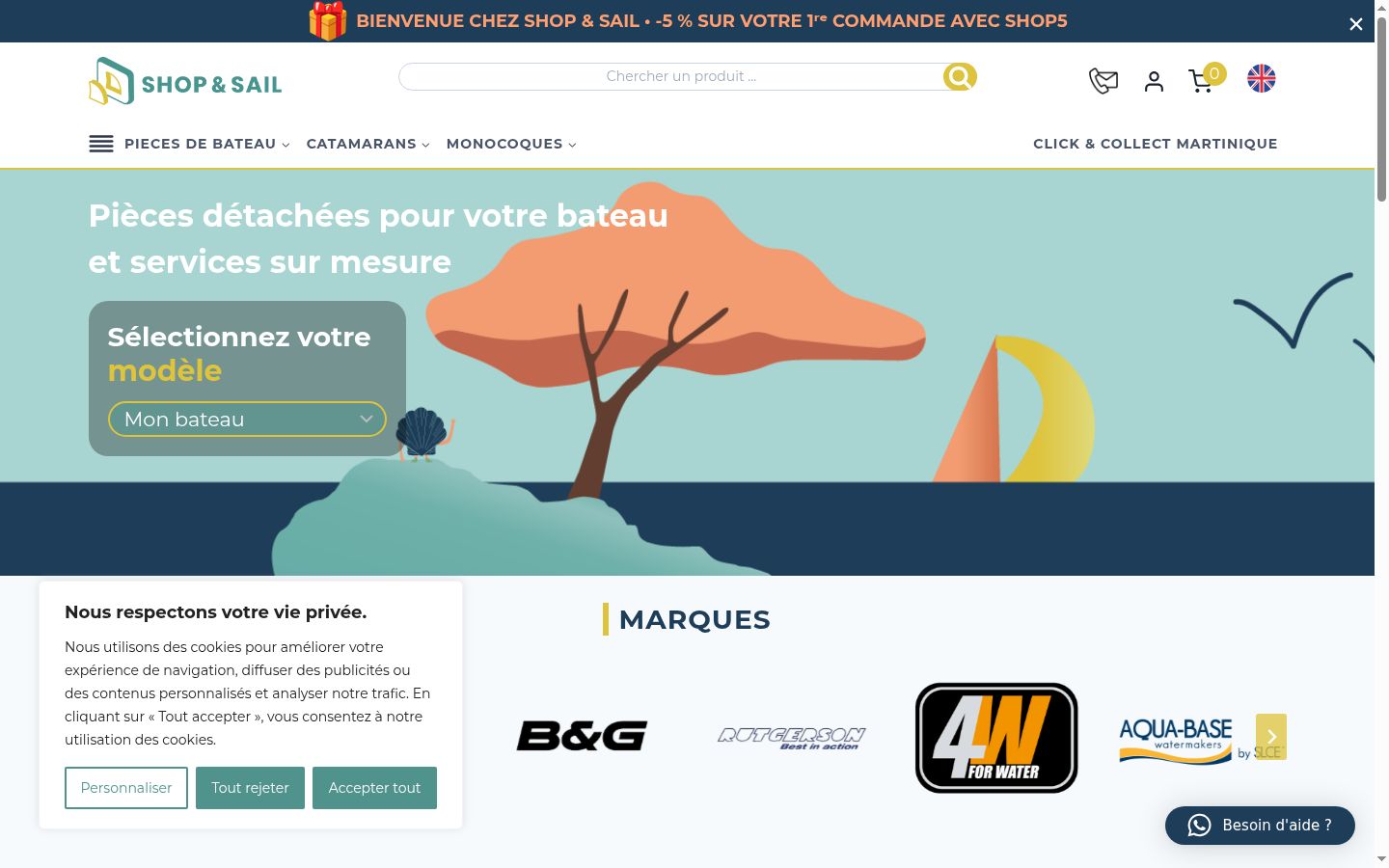 Capture d'écran de la bannière de consentement affichée avant toute interaction