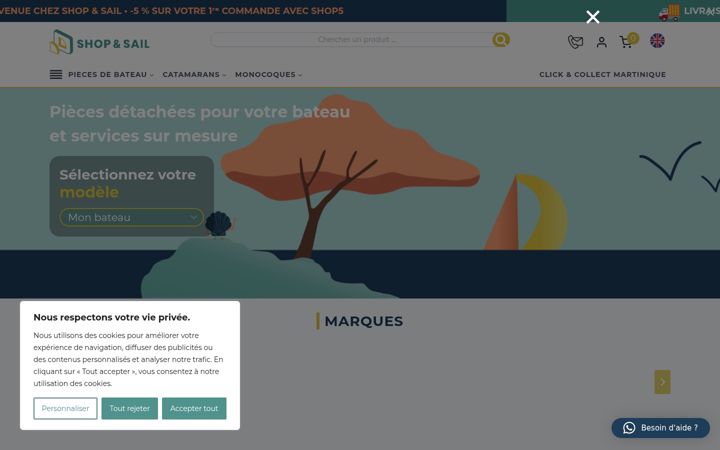 Screenshot of boat-spares.fr