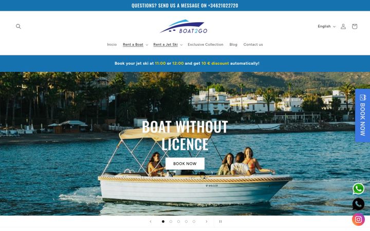 Skærmbillede af boat2go.es