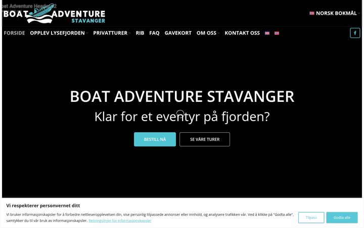 Screenshot of boatadventure.no