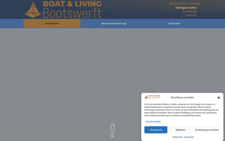 Posnetek zaslona boatandliving.de