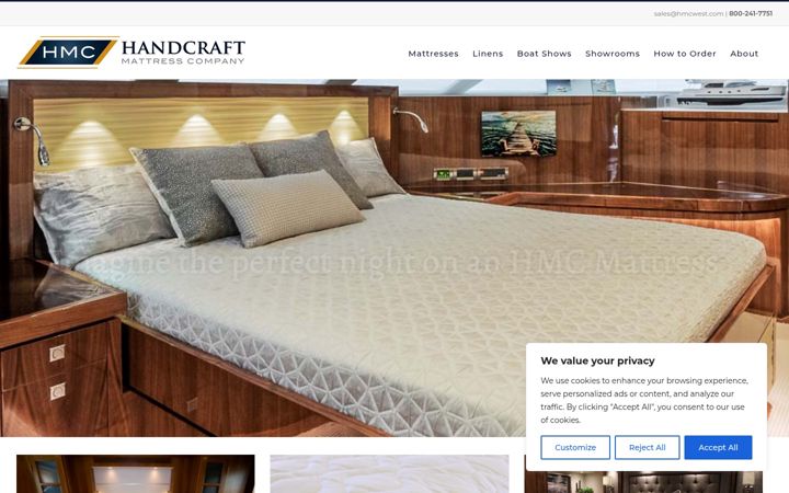 Posnetek zaslona boatbeds.com