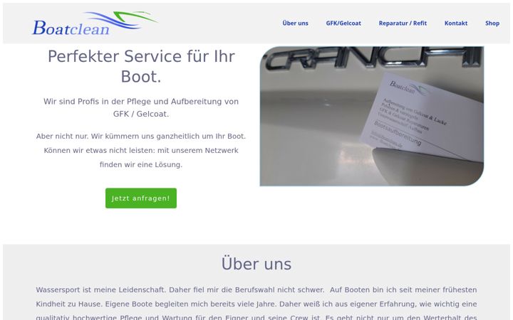 Screenshot of boatclean.de