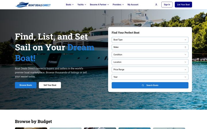 Screenshot of boatdealsdirect.com