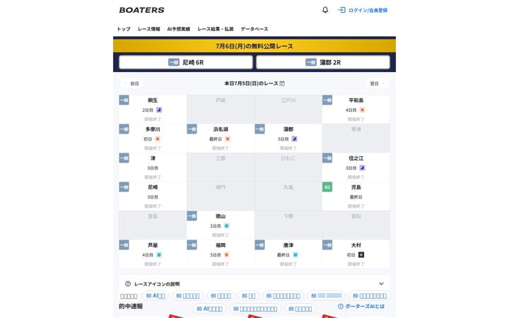 Screenshot of boaters-boatrace.com