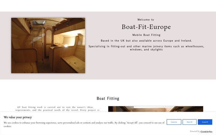 Screenshot stránky boatfiteurope.com