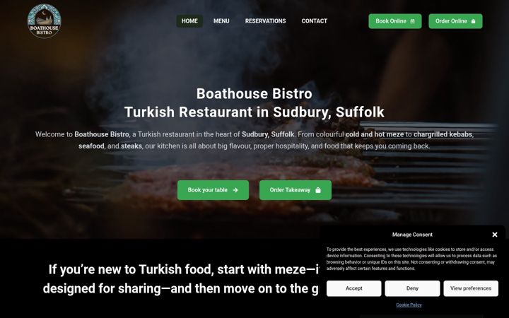 Screenshot of boathouseturkish.com