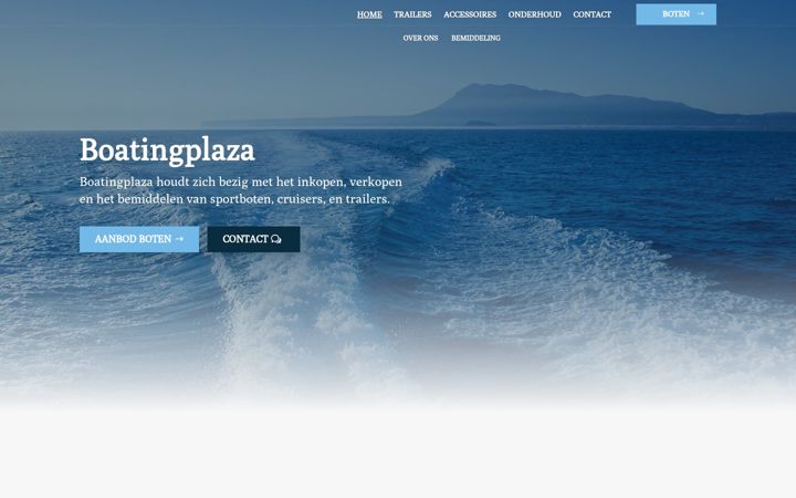 Ekrānuzņēmums no boatingplaza.nl