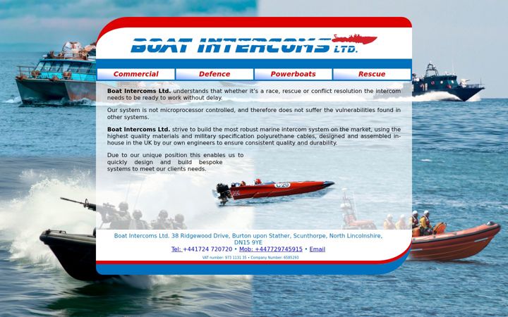 Screenshot of boatintercoms.co.uk