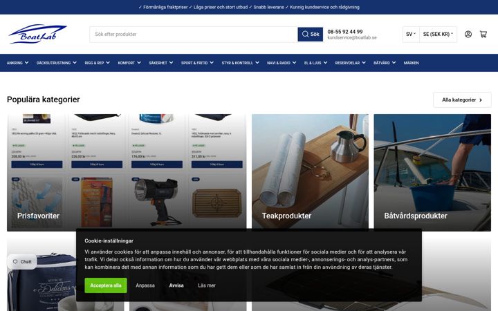 Ekraanipilt saidist boatlab.se
