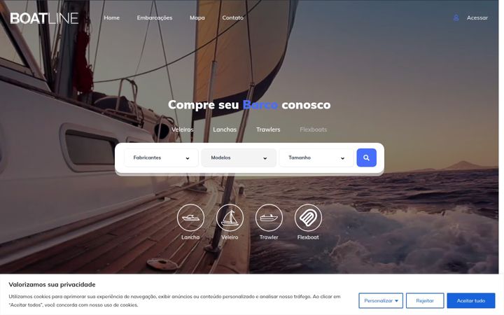 Screenshot of boatline.com.br